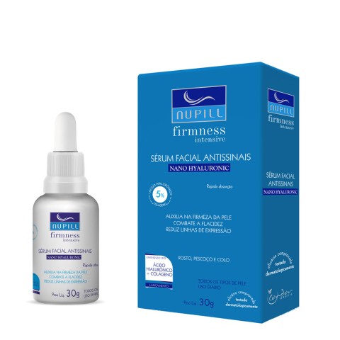 SERUM ANTISSINAIS NANO HIALURONICO+COLAGENO VEGETAL NUPILL 30G