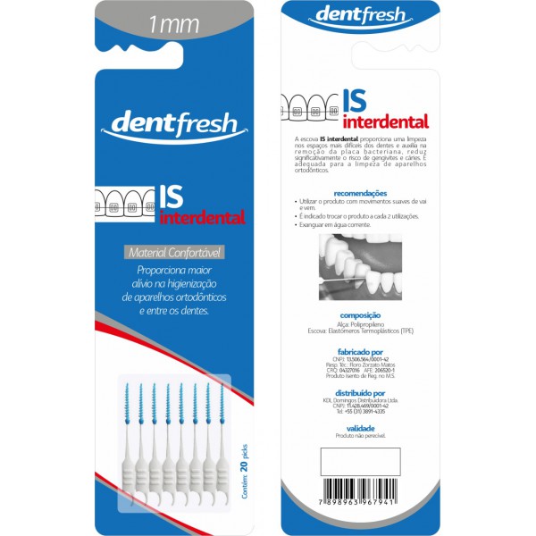 ESC DENTAL DENTFRESH I S 1MM C/ 20 REFIL INTERDENTAL