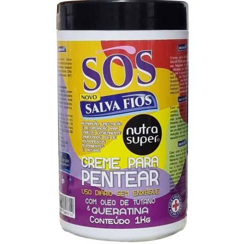 CR PARA PENTEAR NUTRASUPER SOS SALVA FIOS FIOVIT 1 KG