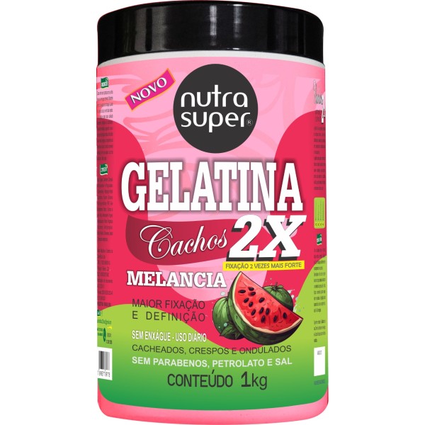 GELATINA NUTRASUPER MELANCIA 2X CACHOS FIOVIT 1KG