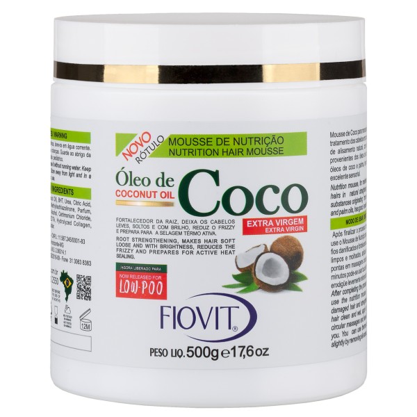 MOUSSE NUTRITIVO FIOVIT OLEO DE COCO 500 GR