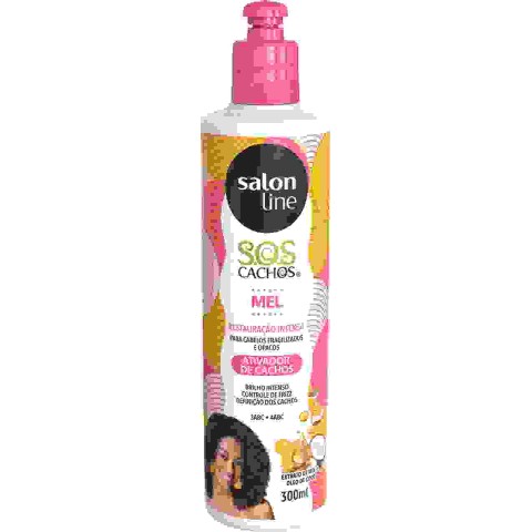 ATIVADOR DE CACHOS MEL E ÓLEO DE ARGAN SALON LINE 300ML