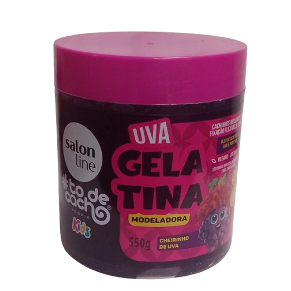 GELATINA TODECACHO MODELADORA UVA KIDS 550G SALON LINE