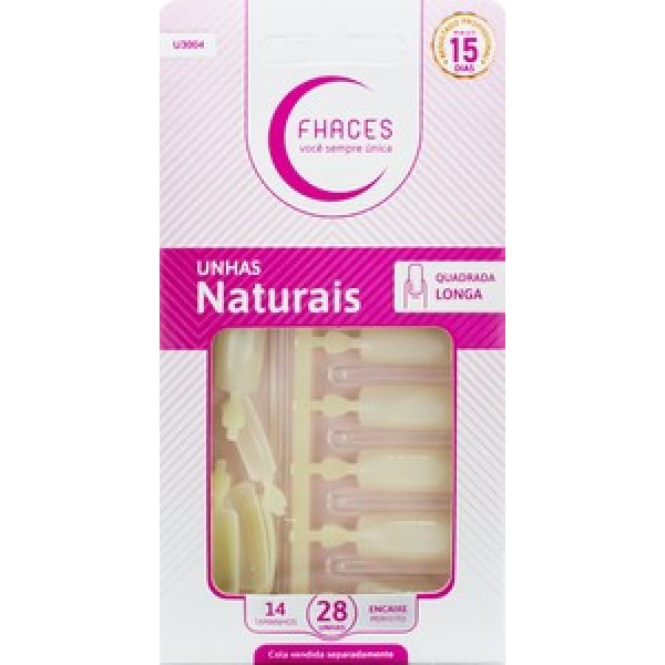 UNHAS FHACES NATURAL QUADRADA LONGA U3004